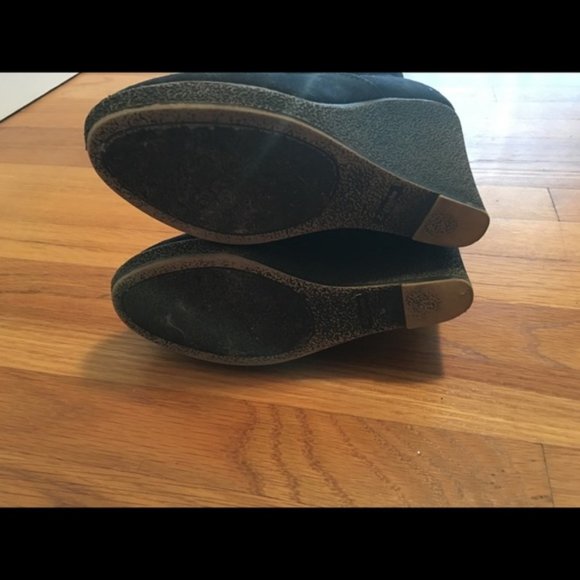 Black wedge heel boots - Picture 6 of 8